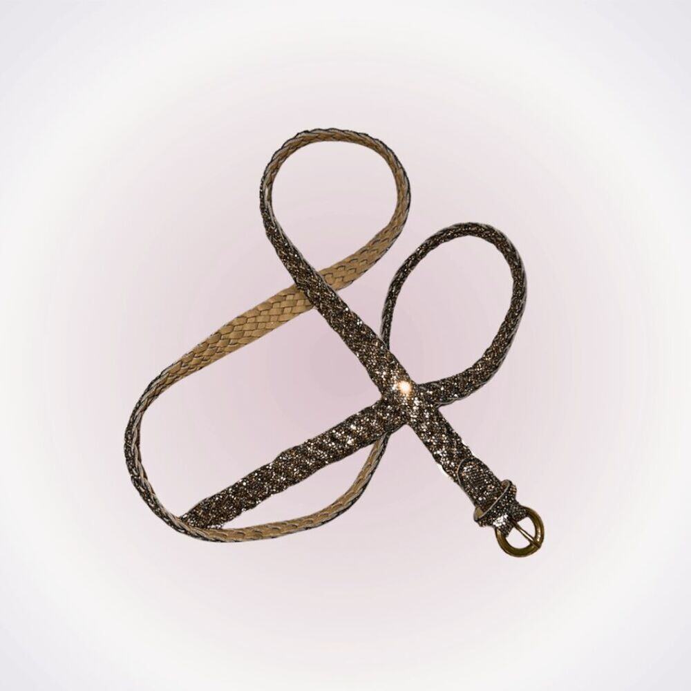Gold woven adjustable belt | Sz OS